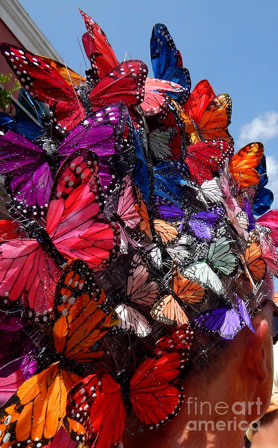 Insects Photograph - Butterflys At The Southern Decadence Parade In New Orleans Louisiana  by Michael Hoard