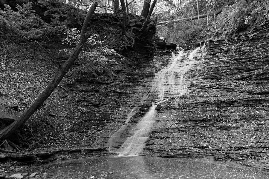 Buttermilk Falls Black and White Photograph by Clint Buhler