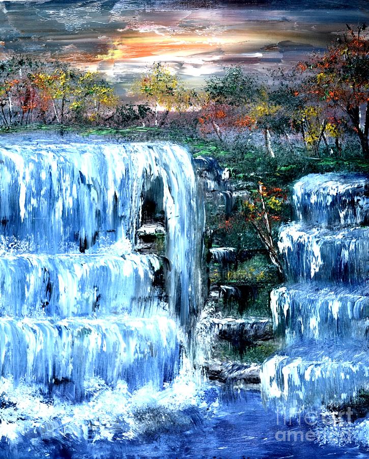 Buttermilk Falls Painting by Denise Tomasura