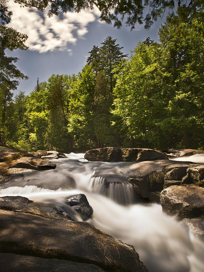 Waterfall Photograph - Buttermilk Falls Upstream by Michael Pyle