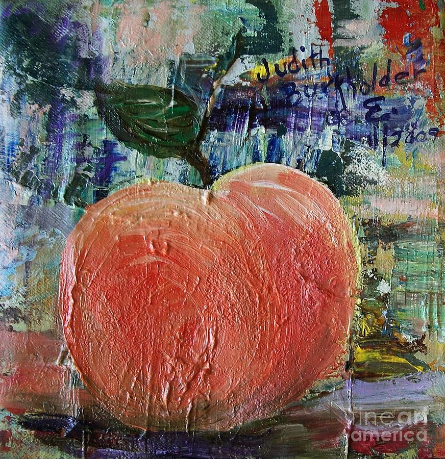 Buxom Peach - SOLD Painting by Judith Espinoza