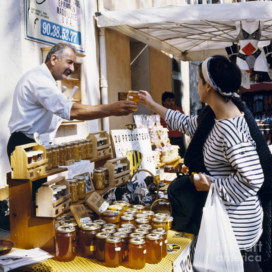 Buying Honey Photograph by Heiko Koehrer-Wagner