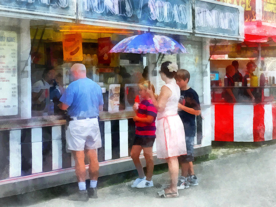 Buying Ice Cream at the Fair Photograph by Susan Savad