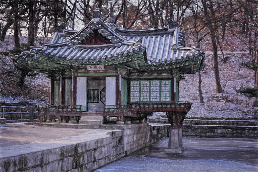 Architecture Photograph - Buyongjeong Pavilion in Secret Garden II by Joan Carroll