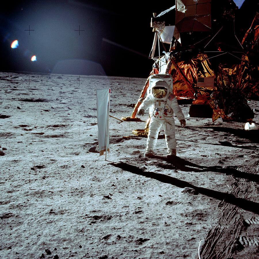 Buzz Aldrin Walking On The Moon Photograph by Nasa/science Photo Library