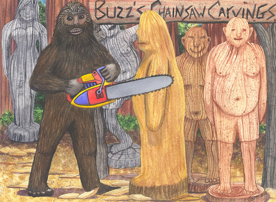 Buzz Bigfoot Painting by Catherine G McElroy