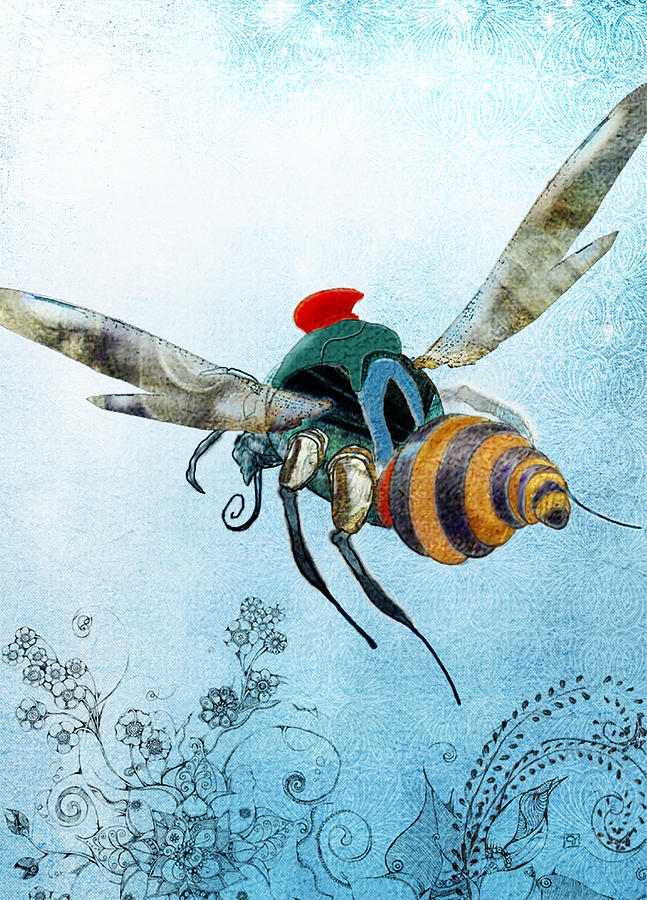 Buzz Flight Painting by Jean Moore