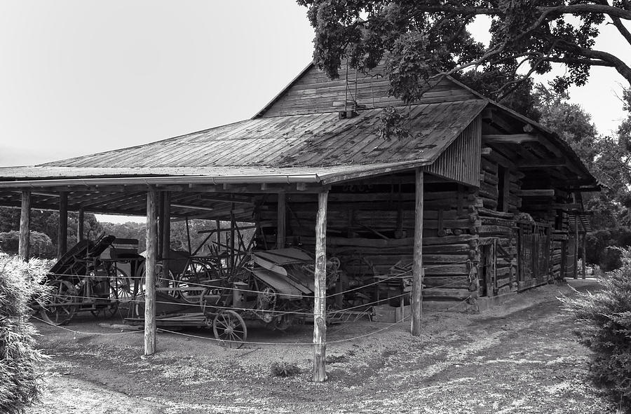 bw Antique Barn Photograph by Flees Photos