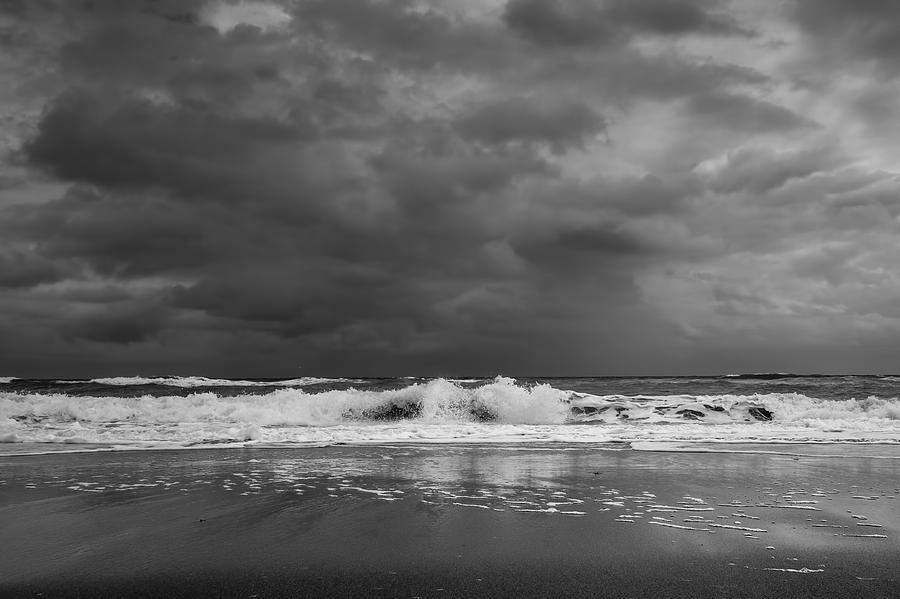 BW Stormy Seascape Photograph by Rudy Umans