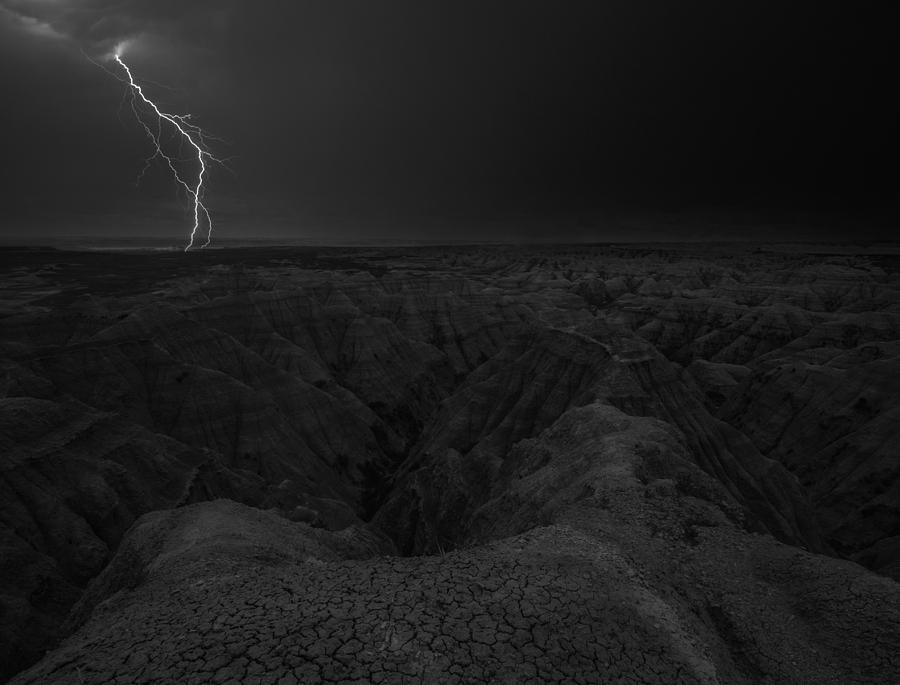 BWCday5  Lightning Badlands  Photograph by Aaron J Groen
