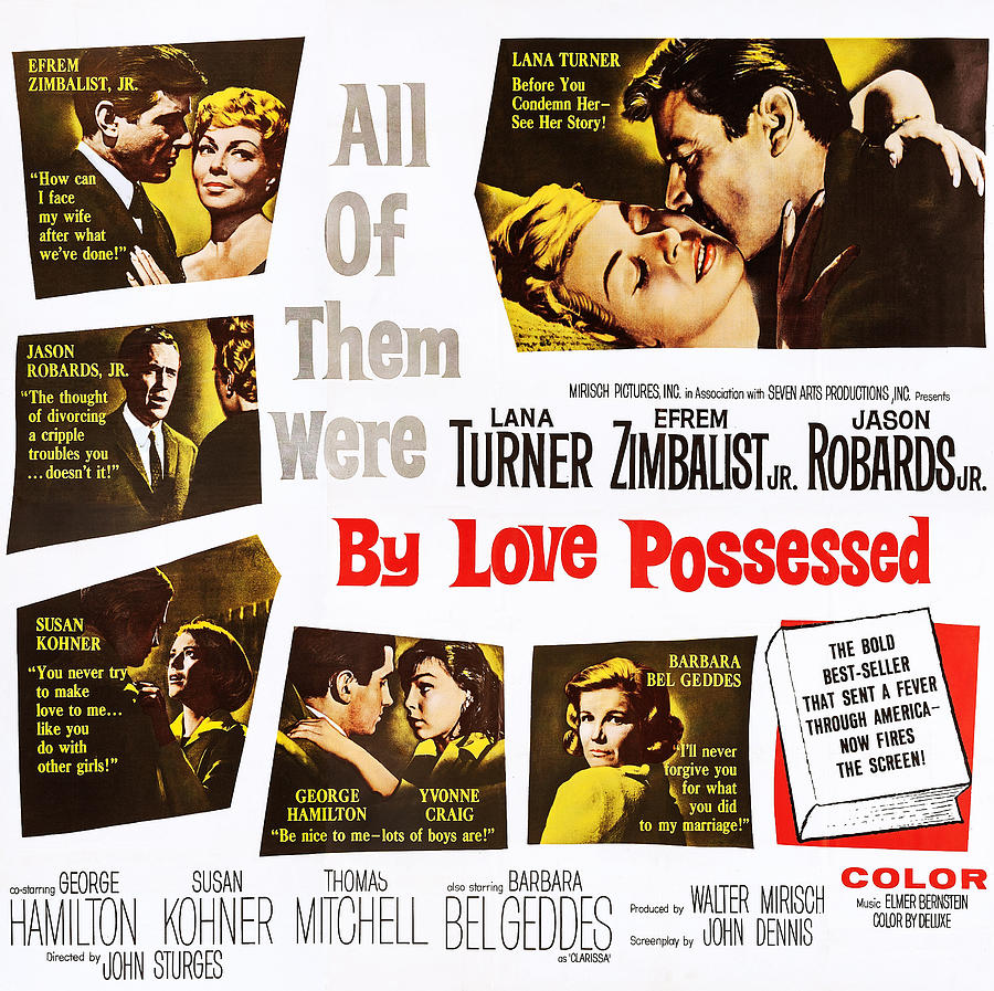 Movie Photograph - By Love Possessed, Us Lobbycard by Everett