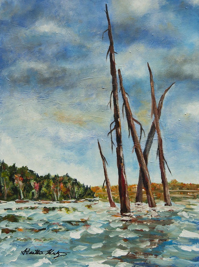 Lake Painting - By The Boardwalk by Heather Kertzer Lake Painting - By The Boardwalk by Heather Kertzer