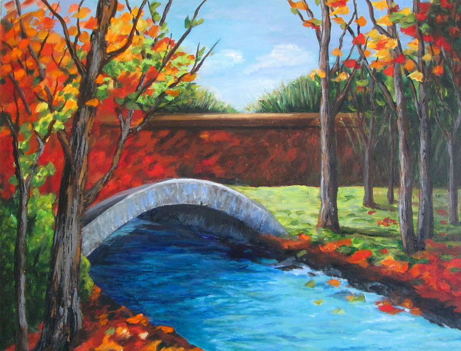 By the Bridge Painting by Rosie Sherman