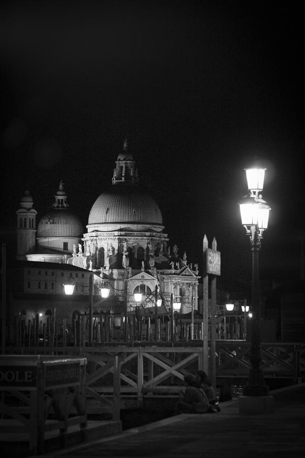 Black And White Photograph - By The Dome - Venice by Lisa Parrish