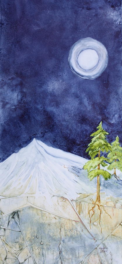 By the Light of the Moon Painting by Nancy Jolley