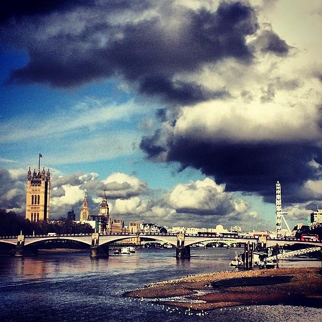 London Photograph - By The River - Shout Timber! #london by Paul Mcdonnell
