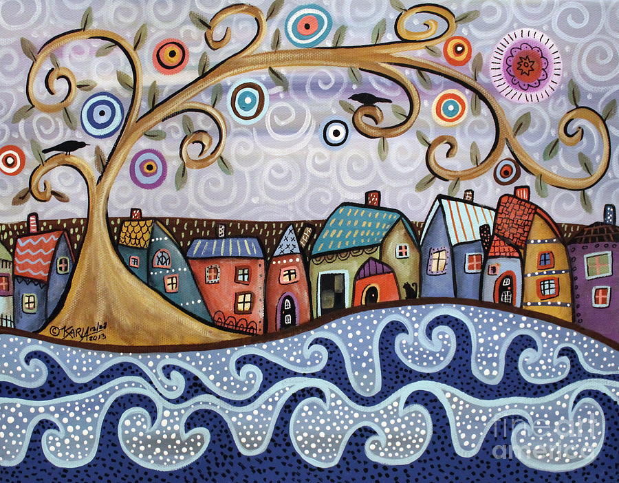 By The Sea Painting by Karla Gerard