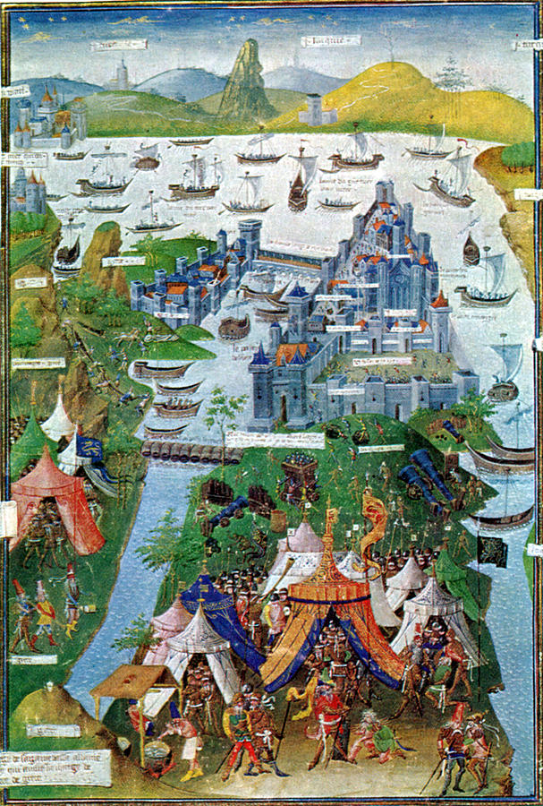 Byzantine-ottoman Wars, Constantinople Painting by Science Source