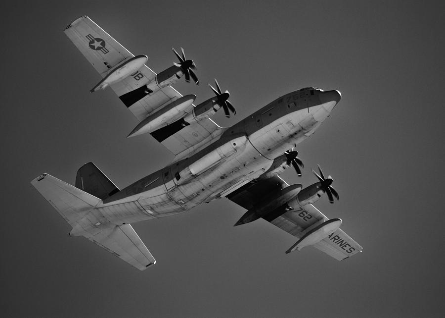 Black And White Photograph - C-130 by Alex Snay