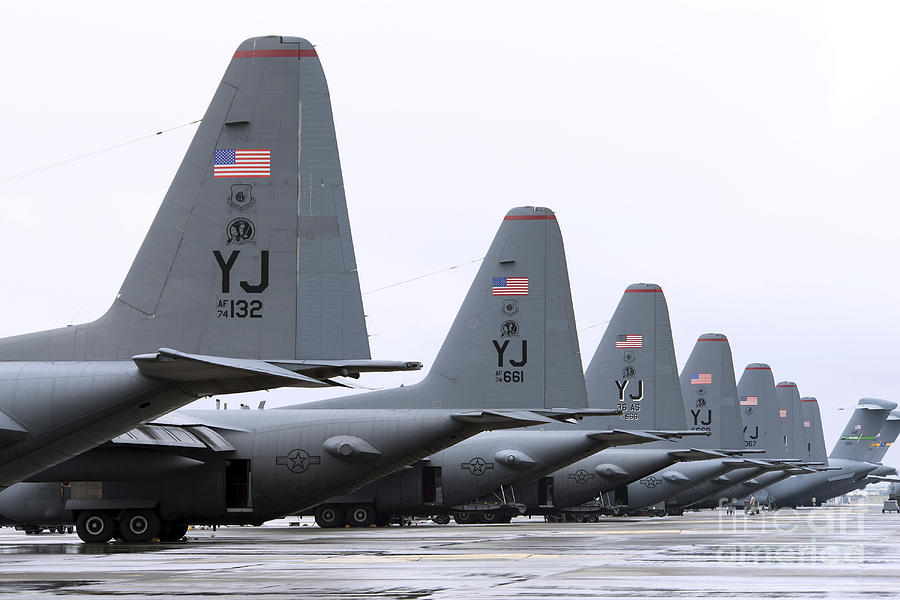 C-130 Hercules On The Flightline Photograph by Stocktrek Images
