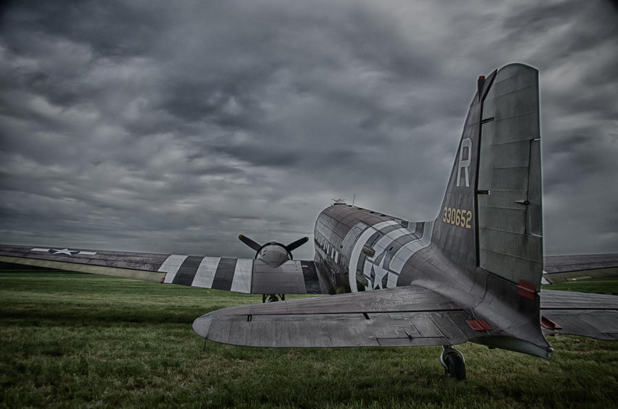 C-47 on Grass Photograph by Guy Whiteley