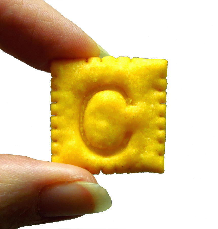 C for Cheese Cracker Photograph by Pete Trenholm
