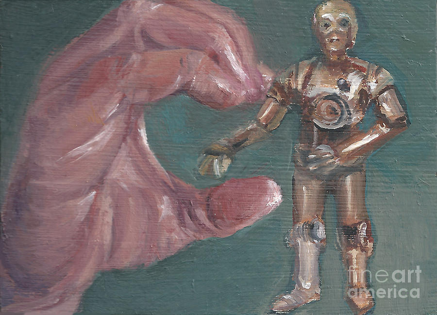 C is for C3P0 Painting by Jessmyne Stephenson