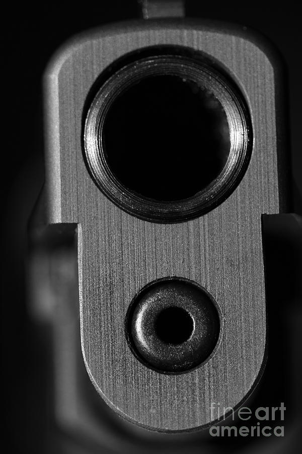 C Ribet Sig Sauer Extreme Closeup Black and White Photograph by C Ribet