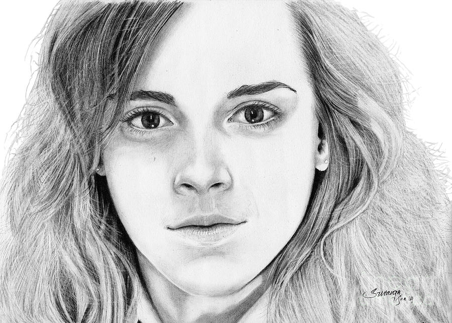 Colored Pencil Drawing Hermione Granger - Emma Watson - YouTube