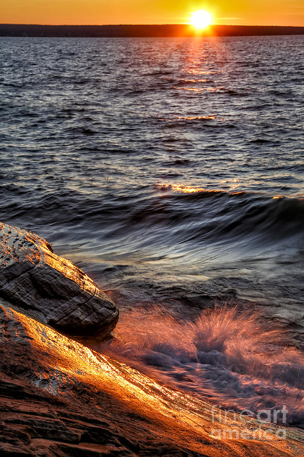 Up Movie Photograph - Sunset At Munising by Timothy Hacker