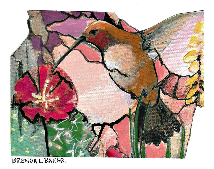 Bird Painting - C12 by Brenda L  Baker
