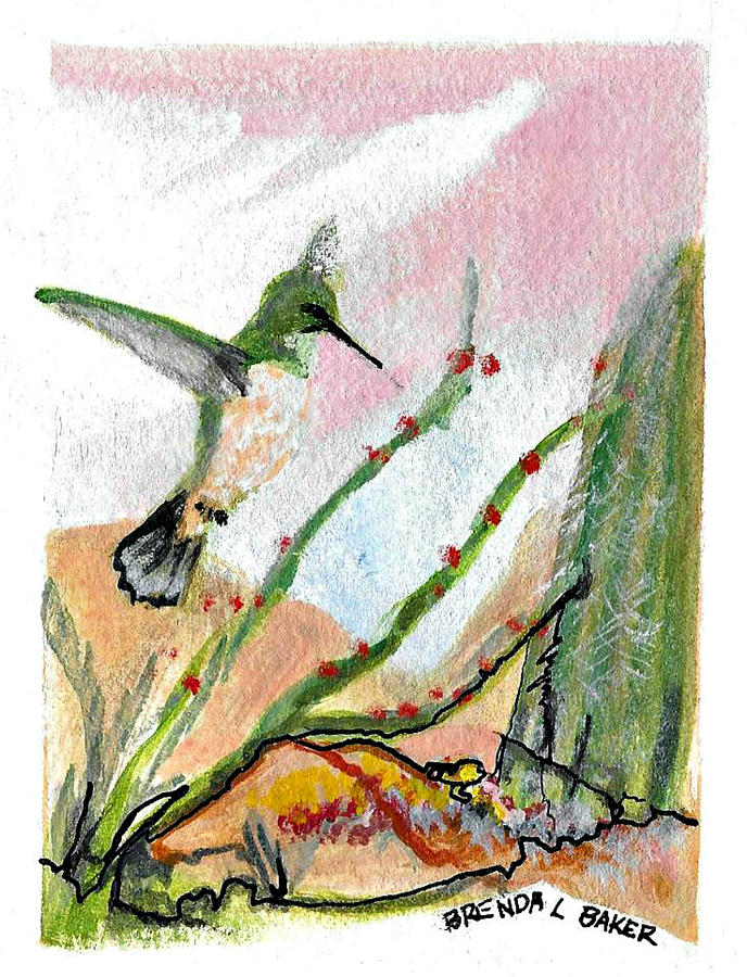 Bird Painting - C19 by Brenda L  Baker