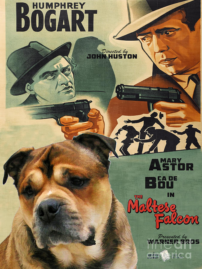 Ca De Bou - Majorca Mastiff Art Canvas Print - The Maltese Falcon Movie Poster Painting by Sandra Sij