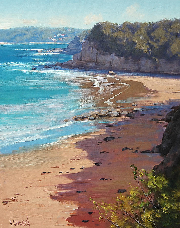 Beach Painting - Cabbage Tree Bay by Graham Gercken