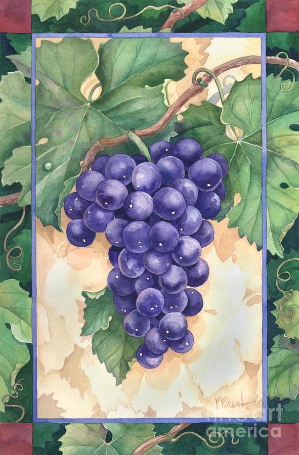 Grape Painting - Cabernet Grapes by Paul Brent