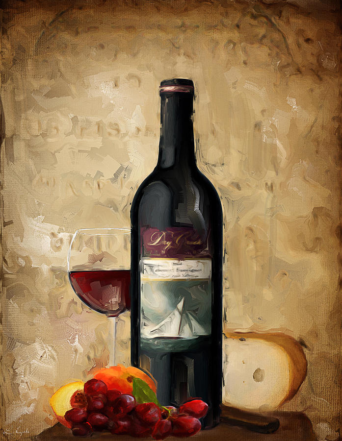 Wine Painting - Cabernet IV by Lourry Legarde