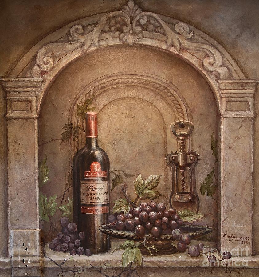 Wine Painting - Cabernet No.95 by Martin Lacasse