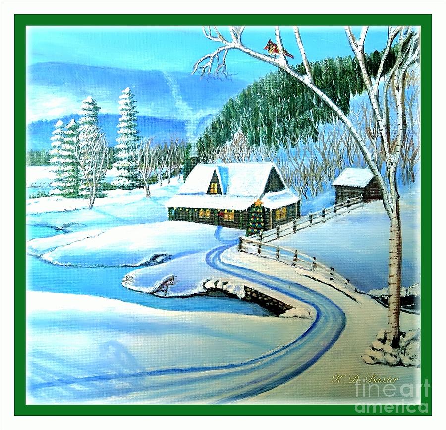 Cabin Fever at Christmastime Painting by Kimberlee Baxter