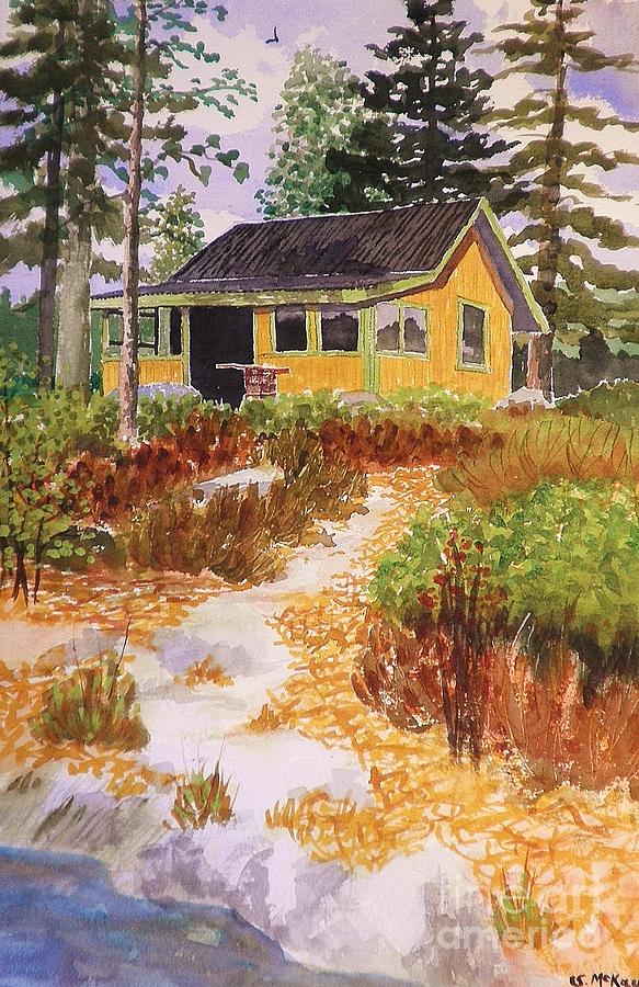 Cabin in Norway Painting by Suzanne McKay