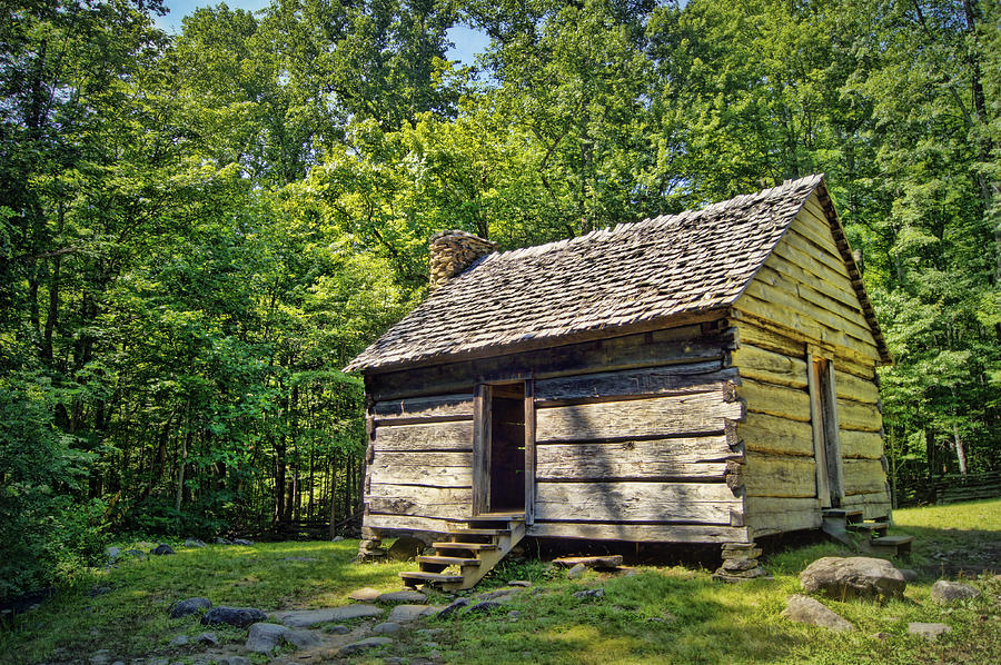 Tree Photograph - Cabin in the Smokies by Cricket Hackmann