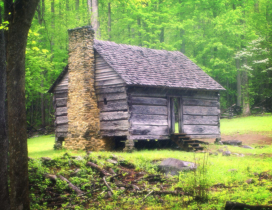 Cabin in the Smokies Photograph by Marty Koch