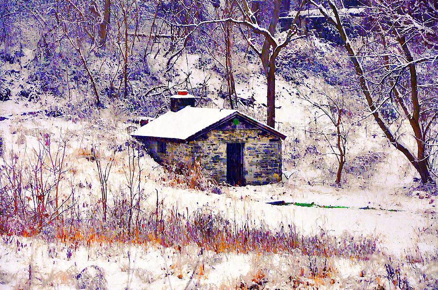 Cabin in the Snow Photograph by Bill Cannon