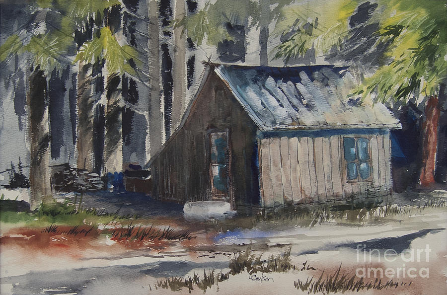 Cabin In The Woods Painting By Anthony Coulson Pixels