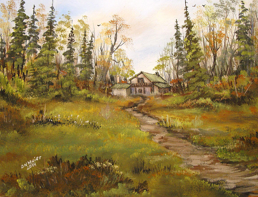 Cabin in the Woods Painting by Dorothy Maier