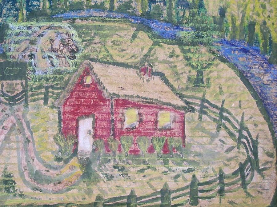 Impressionism Drawing - Cabin In The Woods by Jonathon Hansen