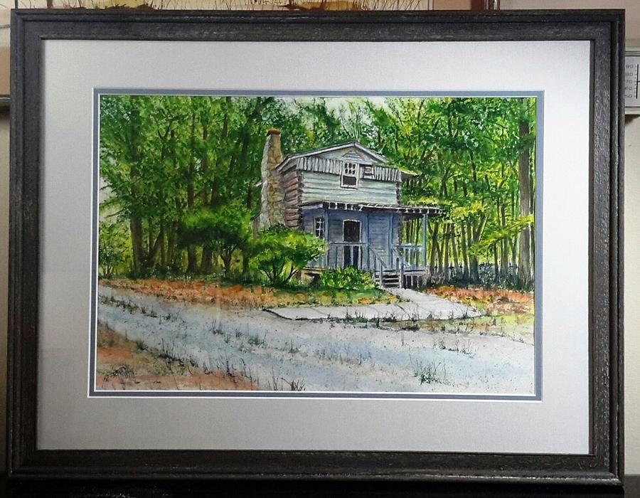 Cabin in the Woods Painting by Richard Benson