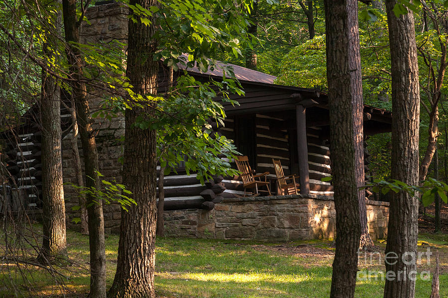 Cabin in the Woods at Lost River State Park in West Virginia Photograph by William Kuta