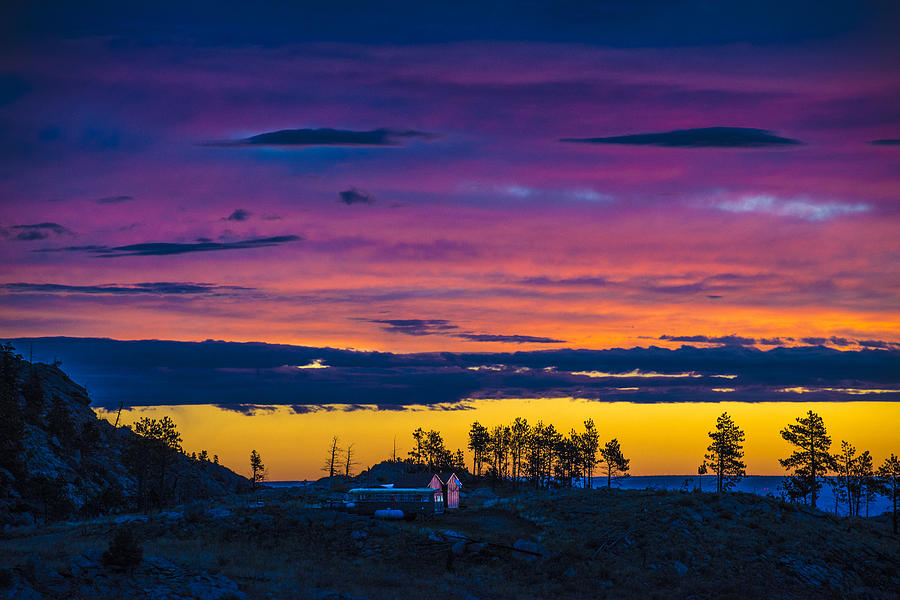 Lisa Frank Photograph - Cabin sunrise by Chelsea Stockton