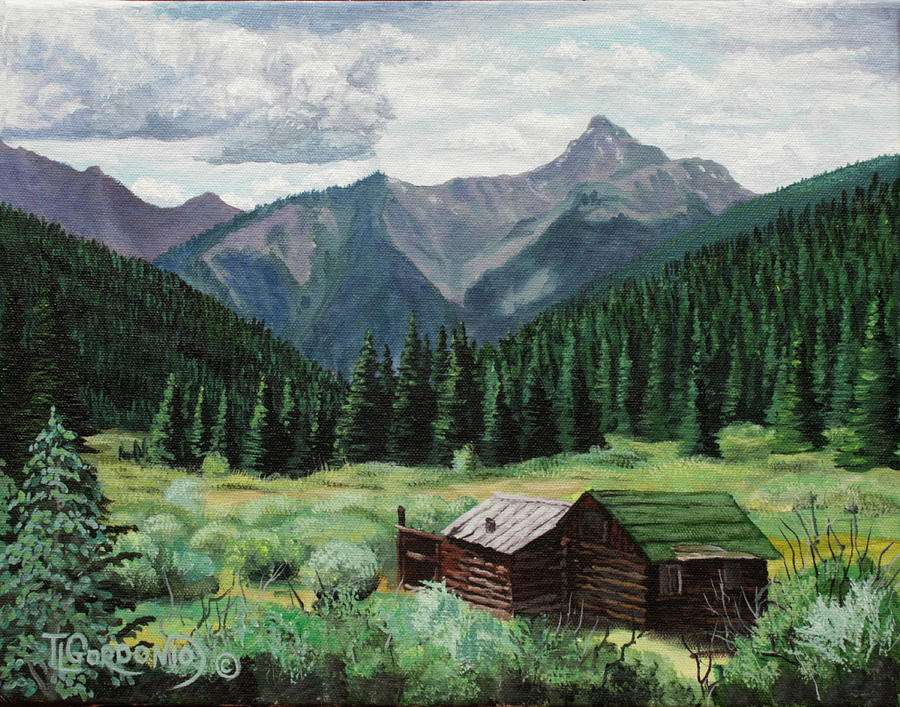 Cabin With A View Painting by Timithy L Gordon