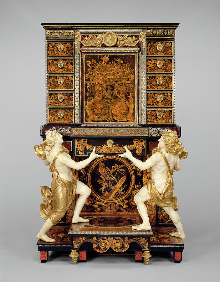 Paris Painting - Cabinet On Stand Attributed To André-charles Boulle by Litz Collection